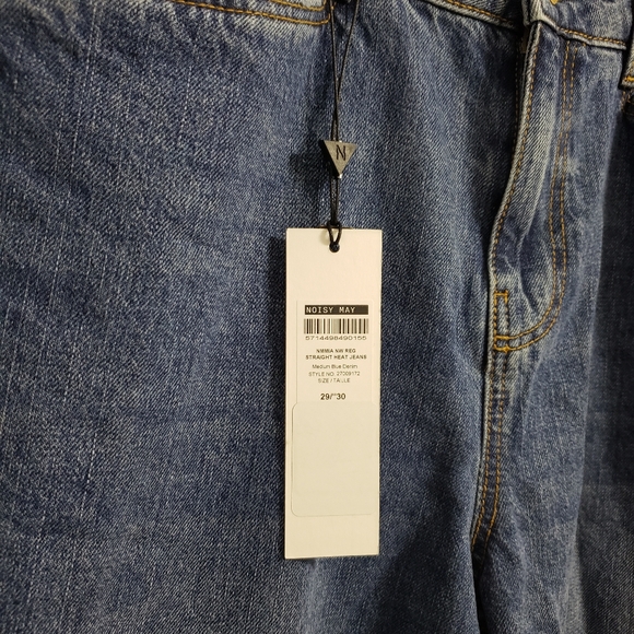 NOISY MAY Blue Straight Leg Mia Denim Jeans - Picture 8 of 9